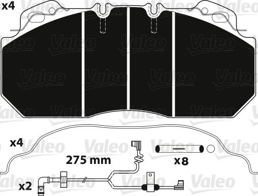 Valeo 882218 - Komplet Pločica, disk-kočnica www.molydon.hr