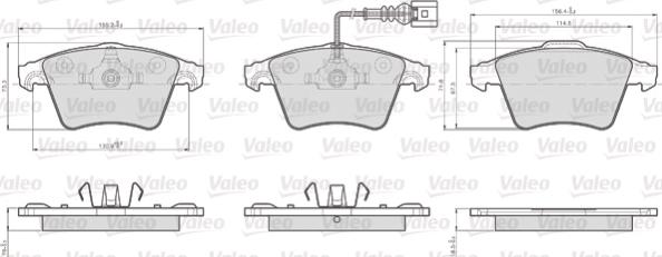 Valeo 873746 - Komplet Pločica, disk-kočnica www.molydon.hr