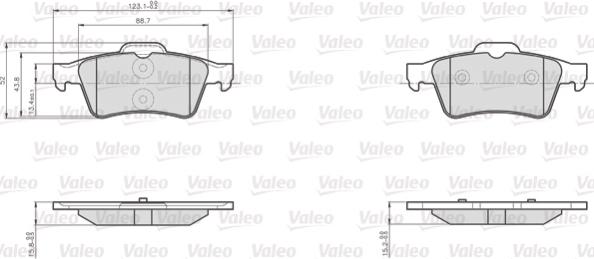 Valeo 872482 - Komplet Pločica, disk-kočnica www.molydon.hr