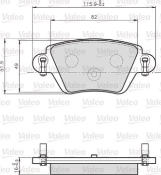 Valeo 872557 - Komplet Pločica, disk-kočnica www.molydon.hr