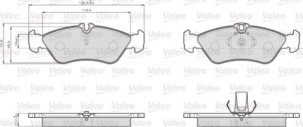 Valeo 872661 - Komplet Pločica, disk-kočnica www.molydon.hr