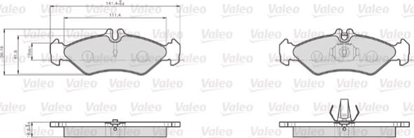 Valeo 872621 - Komplet Pločica, disk-kočnica www.molydon.hr