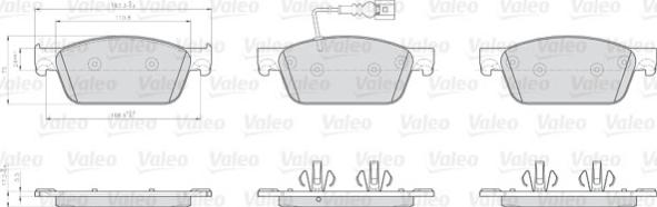 Valeo 872623 - Komplet Pločica, disk-kočnica www.molydon.hr