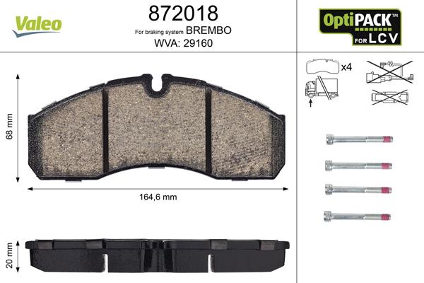 Valeo 872018 - Komplet Pločica, disk-kočnica www.molydon.hr