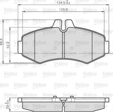 Valeo 872022 - Komplet Pločica, disk-kočnica www.molydon.hr