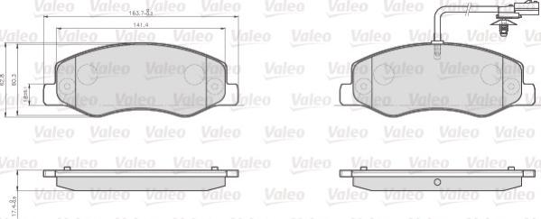 Valeo 872172 - Komplet Pločica, disk-kočnica www.molydon.hr