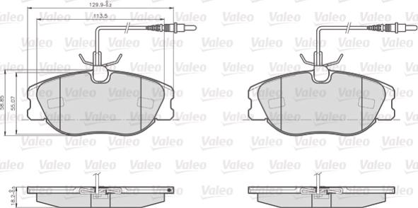 Valeo 872801 - Komplet Pločica, disk-kočnica www.molydon.hr