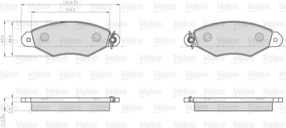 Valeo 872807 - Komplet Pločica, disk-kočnica www.molydon.hr