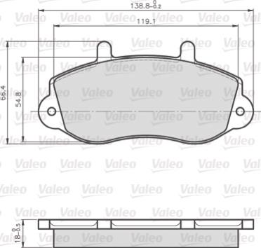 Valeo 872302 - Komplet Pločica, disk-kočnica www.molydon.hr