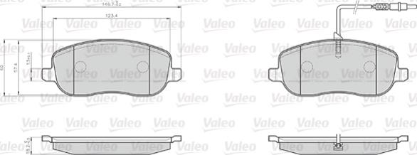 Valeo 872261 - Komplet Pločica, disk-kočnica www.molydon.hr