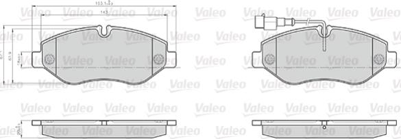 Valeo 872230 - Komplet Pločica, disk-kočnica www.molydon.hr