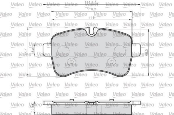 Valeo 872232 - Komplet Pločica, disk-kočnica www.molydon.hr