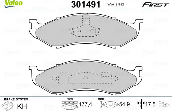 Valeo 301491 - Komplet Pločica, disk-kočnica www.molydon.hr