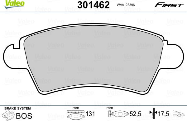 Valeo 301462 - Komplet Pločica, disk-kočnica www.molydon.hr