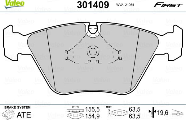 Valeo 301409 - Komplet Pločica, disk-kočnica www.molydon.hr