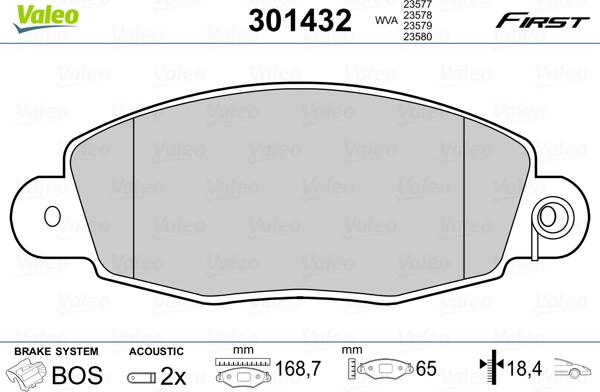 Valeo 301432 - Komplet Pločica, disk-kočnica www.molydon.hr