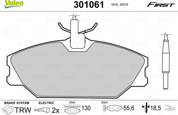 Valeo 301061 - Komplet Pločica, disk-kočnica www.molydon.hr