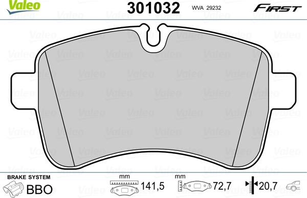 Valeo 301032 - Komplet Pločica, disk-kočnica www.molydon.hr