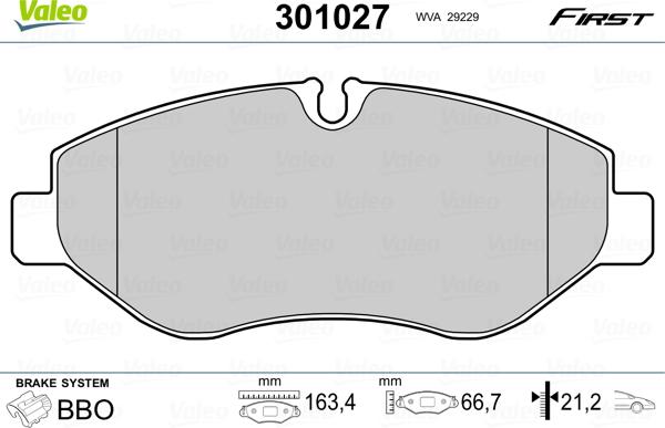 Valeo 301027 - Komplet Pločica, disk-kočnica www.molydon.hr