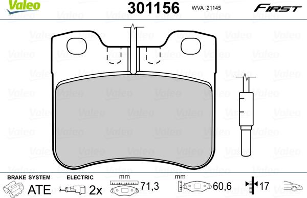 Valeo 301156 - Komplet Pločica, disk-kočnica www.molydon.hr