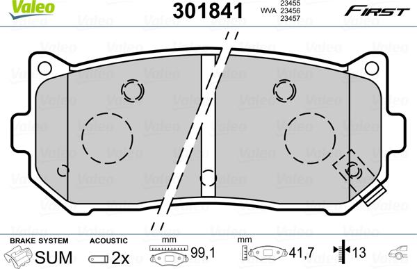 Valeo 301841 - Komplet Pločica, disk-kočnica www.molydon.hr