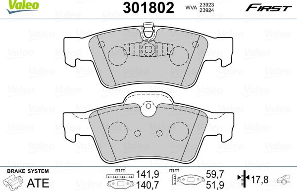 Valeo 301802 - Komplet Pločica, disk-kočnica www.molydon.hr