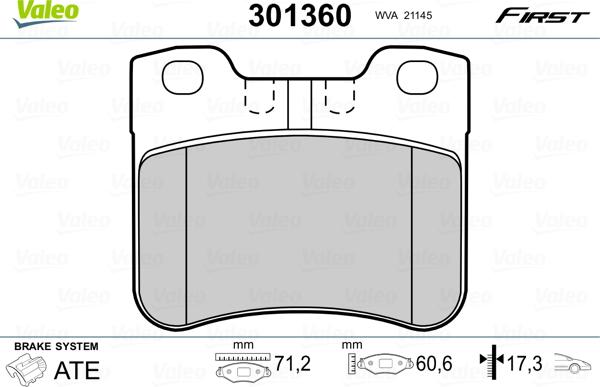 Valeo 301360 - Komplet Pločica, disk-kočnica www.molydon.hr