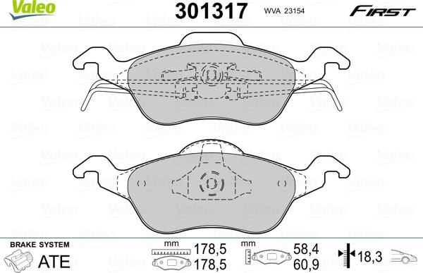 Valeo 301317 - Komplet Pločica, disk-kočnica www.molydon.hr