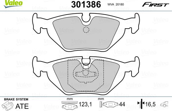 Valeo 301386 - Komplet Pločica, disk-kočnica www.molydon.hr