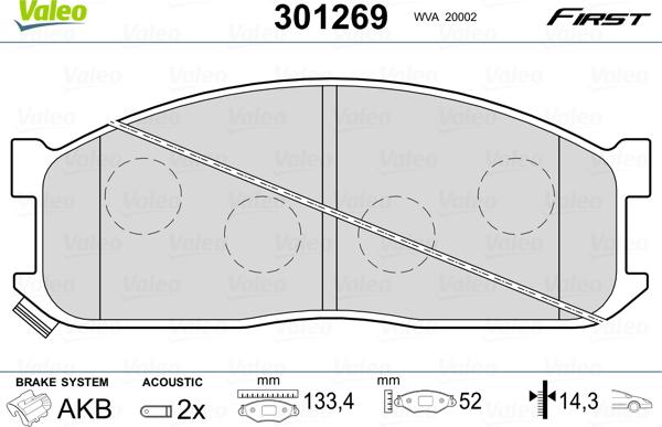 Valeo 301269 - Komplet Pločica, disk-kočnica www.molydon.hr