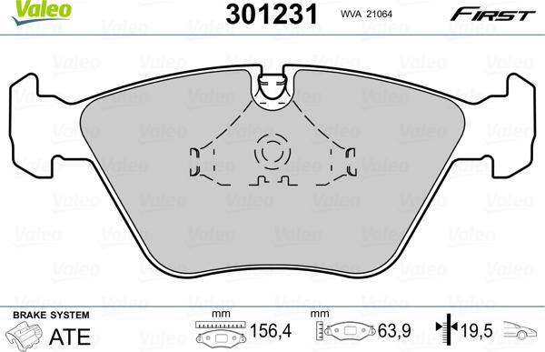 Valeo 301231 - Komplet Pločica, disk-kočnica www.molydon.hr