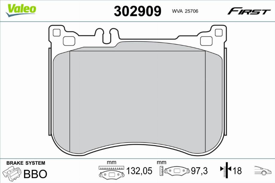 Valeo 302909 - Komplet Pločica, disk-kočnica www.molydon.hr