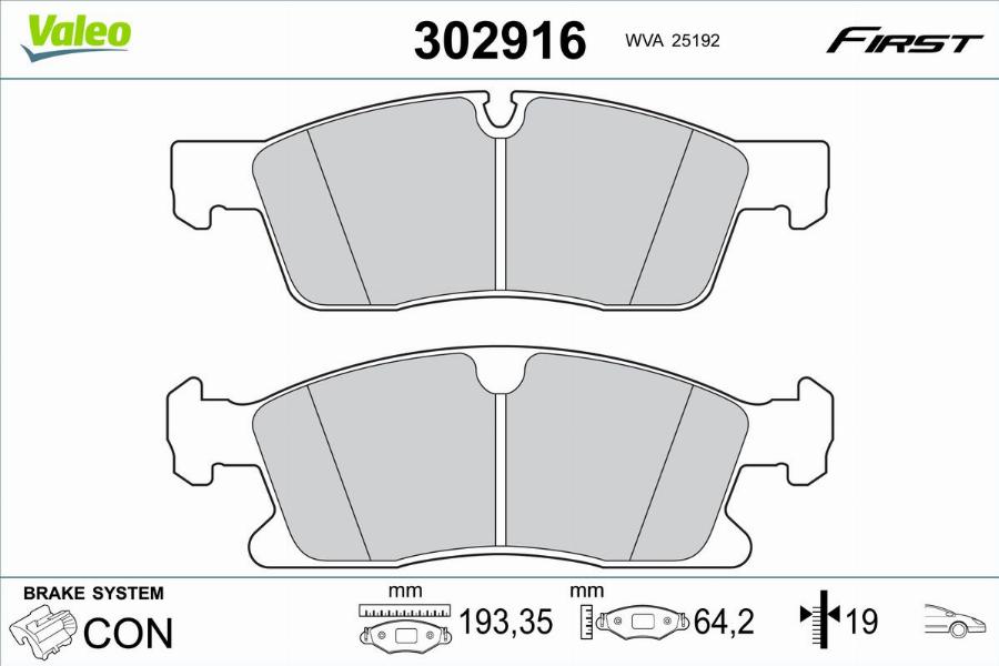 Valeo 302916 - Komplet Pločica, disk-kočnica www.molydon.hr