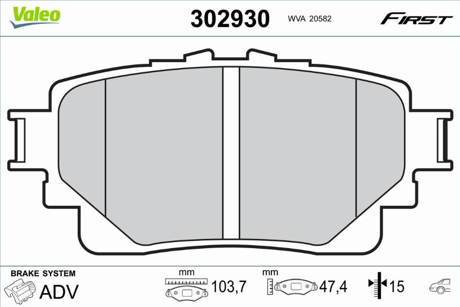 Valeo 302930 - Komplet Pločica, disk-kočnica www.molydon.hr