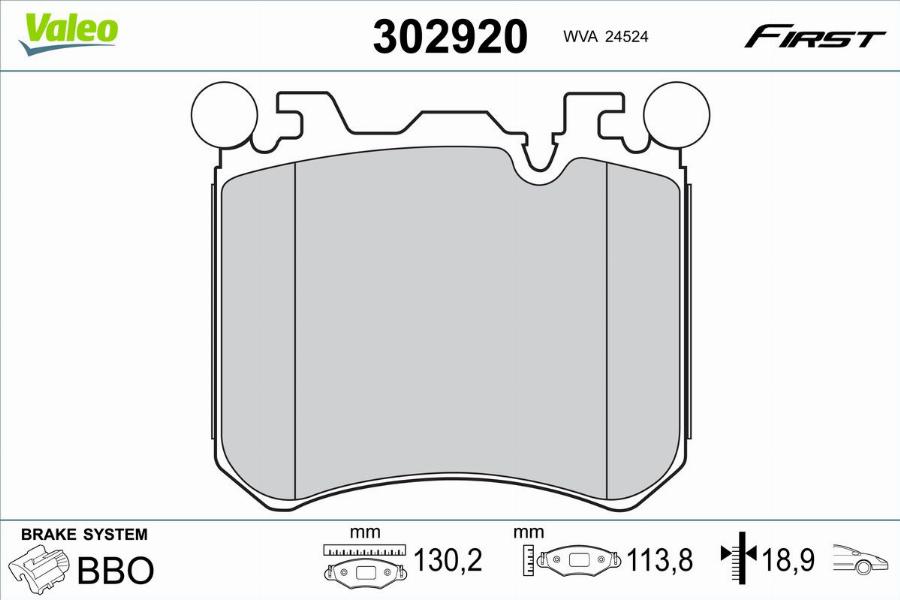 Valeo 302920 - Komplet Pločica, disk-kočnica www.molydon.hr