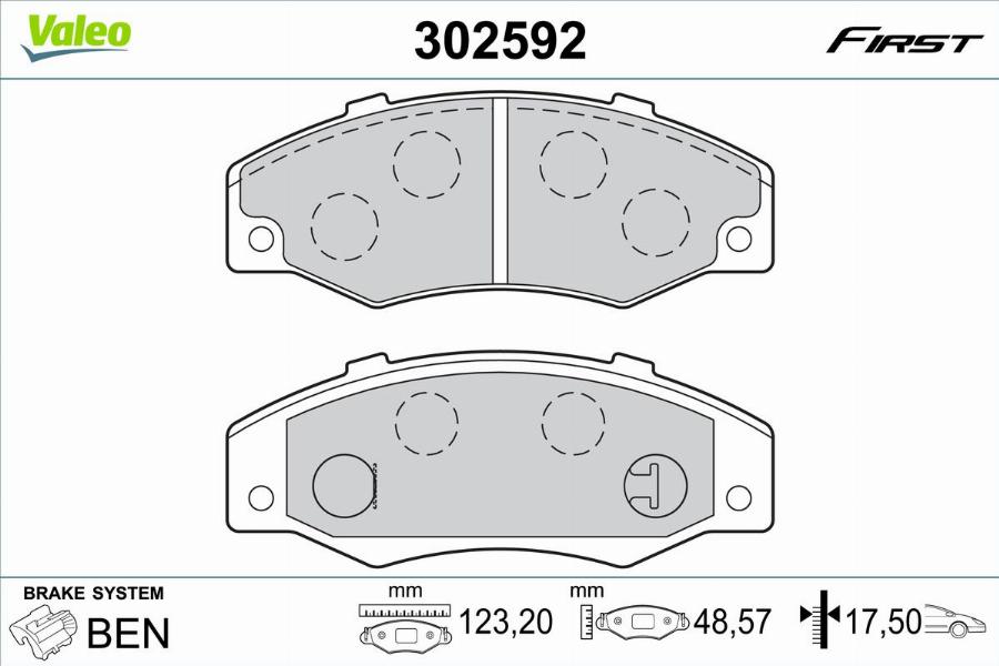 Valeo 302592 - Komplet Pločica, disk-kočnica www.molydon.hr