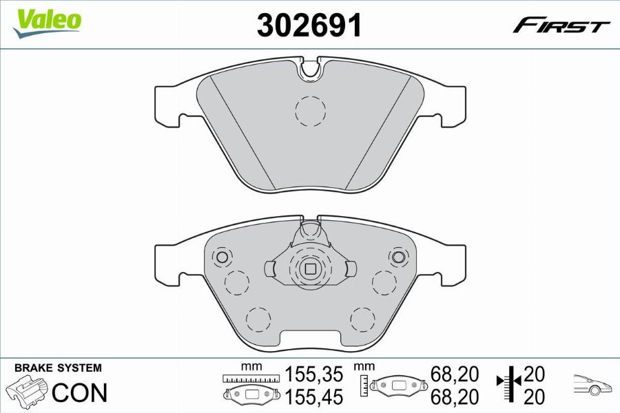 Valeo 302691 - Komplet Pločica, disk-kočnica www.molydon.hr