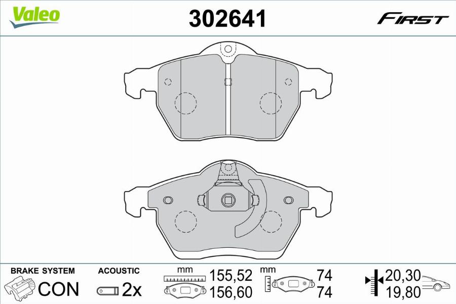 Valeo 302641 - Komplet Pločica, disk-kočnica www.molydon.hr