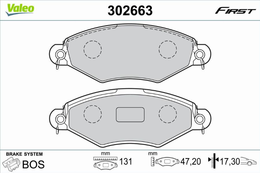 Valeo 302663 - Komplet Pločica, disk-kočnica www.molydon.hr