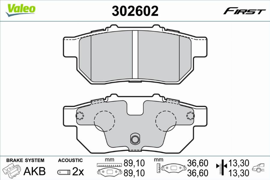 Valeo 302602 - Komplet Pločica, disk-kočnica www.molydon.hr