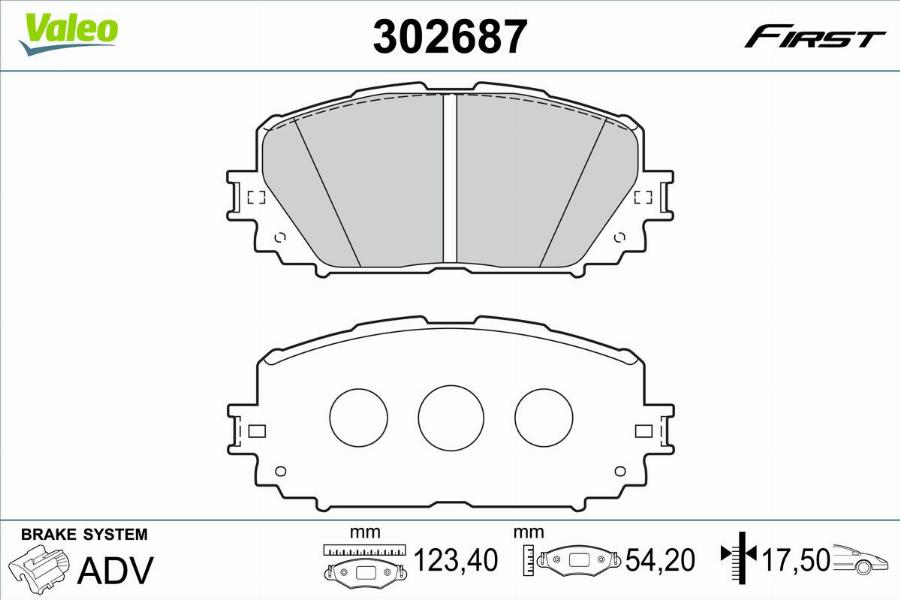 Valeo 302687 - Komplet Pločica, disk-kočnica www.molydon.hr