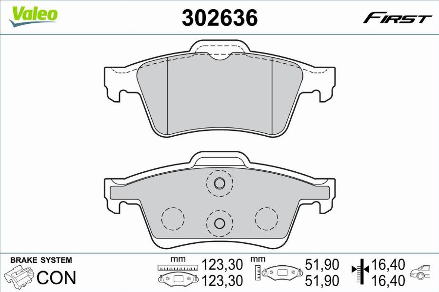 Valeo 302636 - Komplet Pločica, disk-kočnica www.molydon.hr