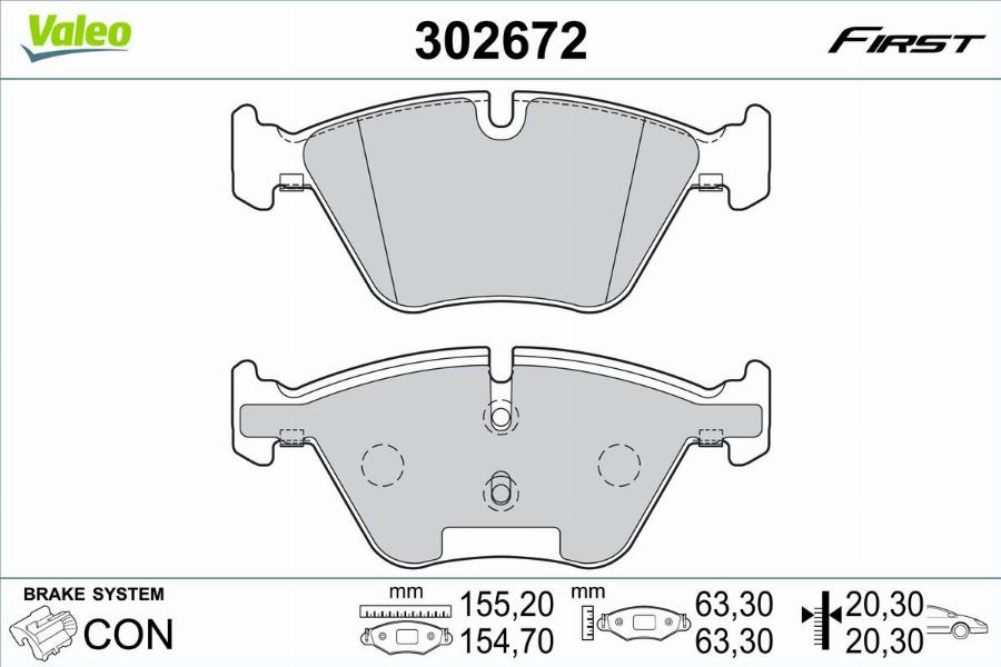 Valeo 302672 - Komplet Pločica, disk-kočnica www.molydon.hr