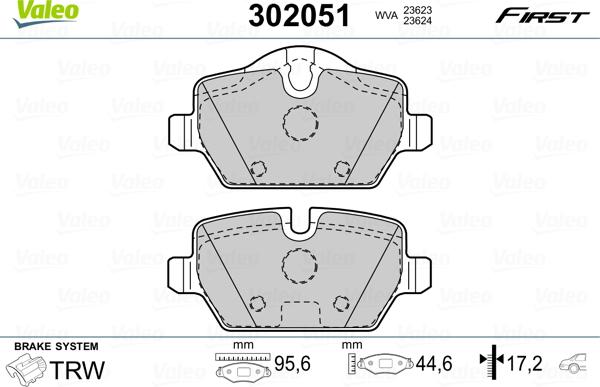 Valeo 302051 - Komplet Pločica, disk-kočnica www.molydon.hr