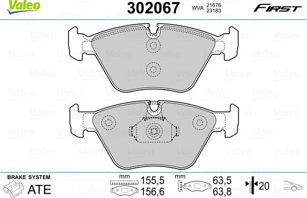 Valeo 302067 - Komplet Pločica, disk-kočnica www.molydon.hr