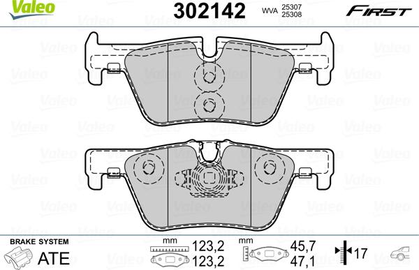 Valeo 302142 - Komplet Pločica, disk-kočnica www.molydon.hr