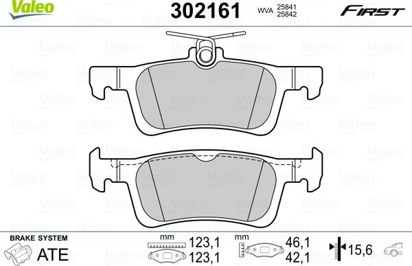 Valeo 302161 - Komplet Pločica, disk-kočnica www.molydon.hr