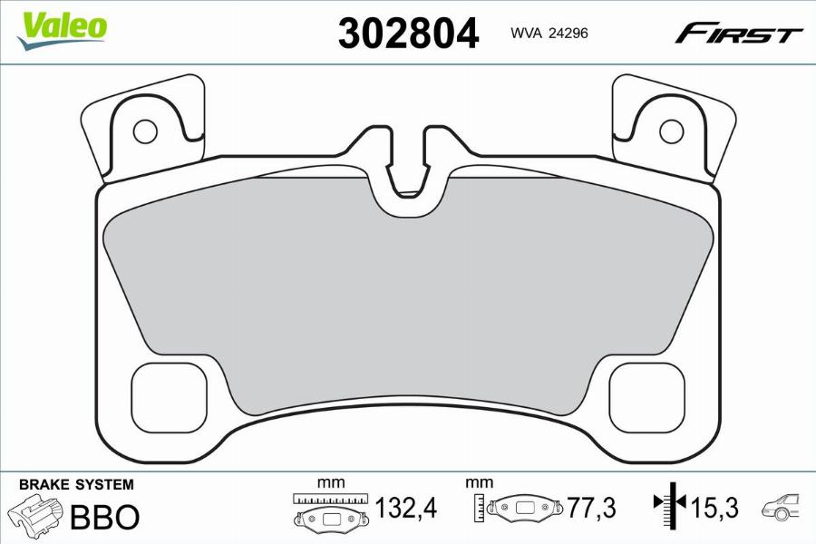 Valeo 302804 - Komplet Pločica, disk-kočnica www.molydon.hr