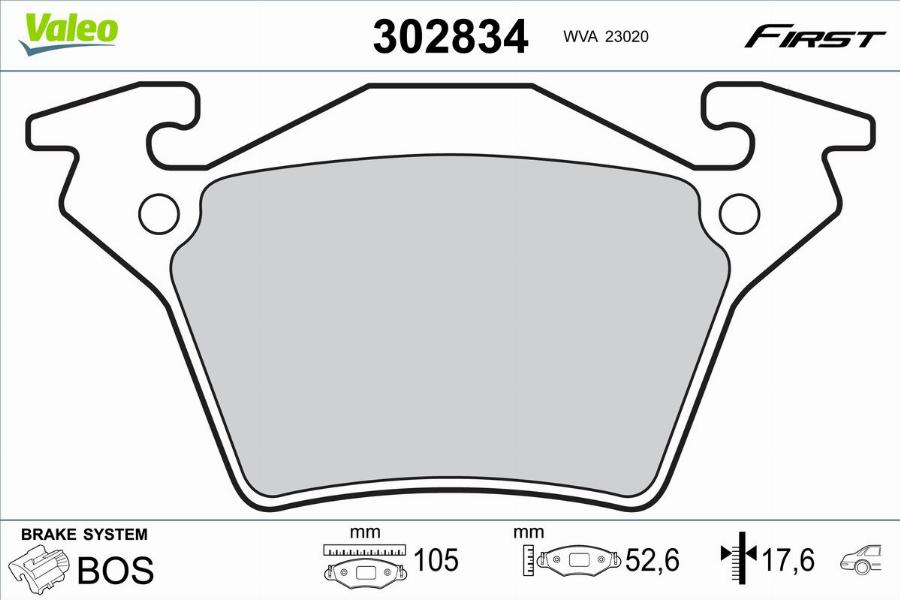 Valeo 302834 - Komplet Pločica, disk-kočnica www.molydon.hr