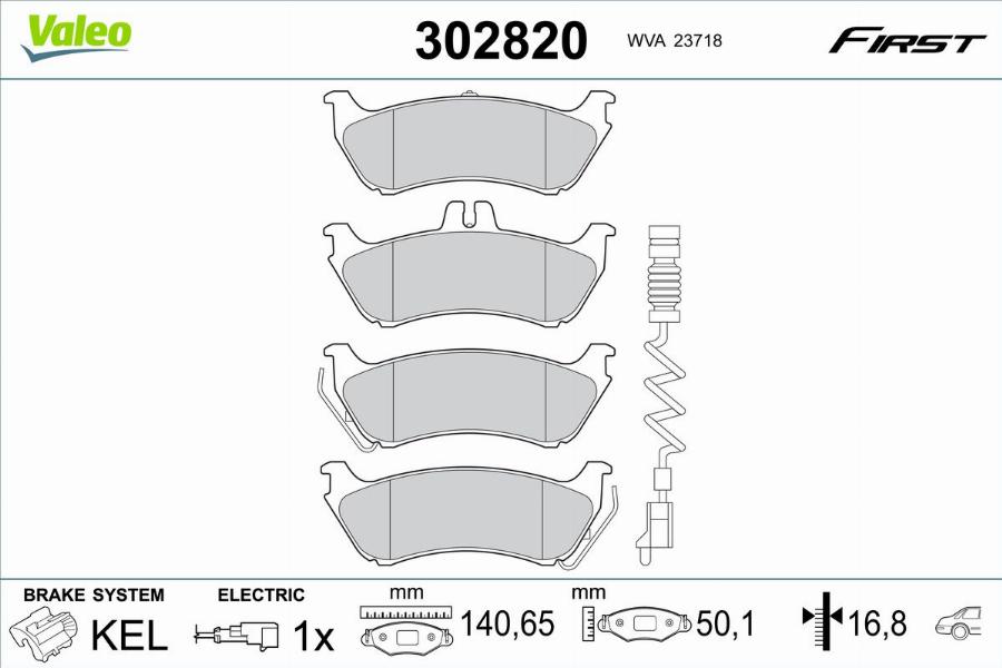 Valeo 302820 - Komplet Pločica, disk-kočnica www.molydon.hr